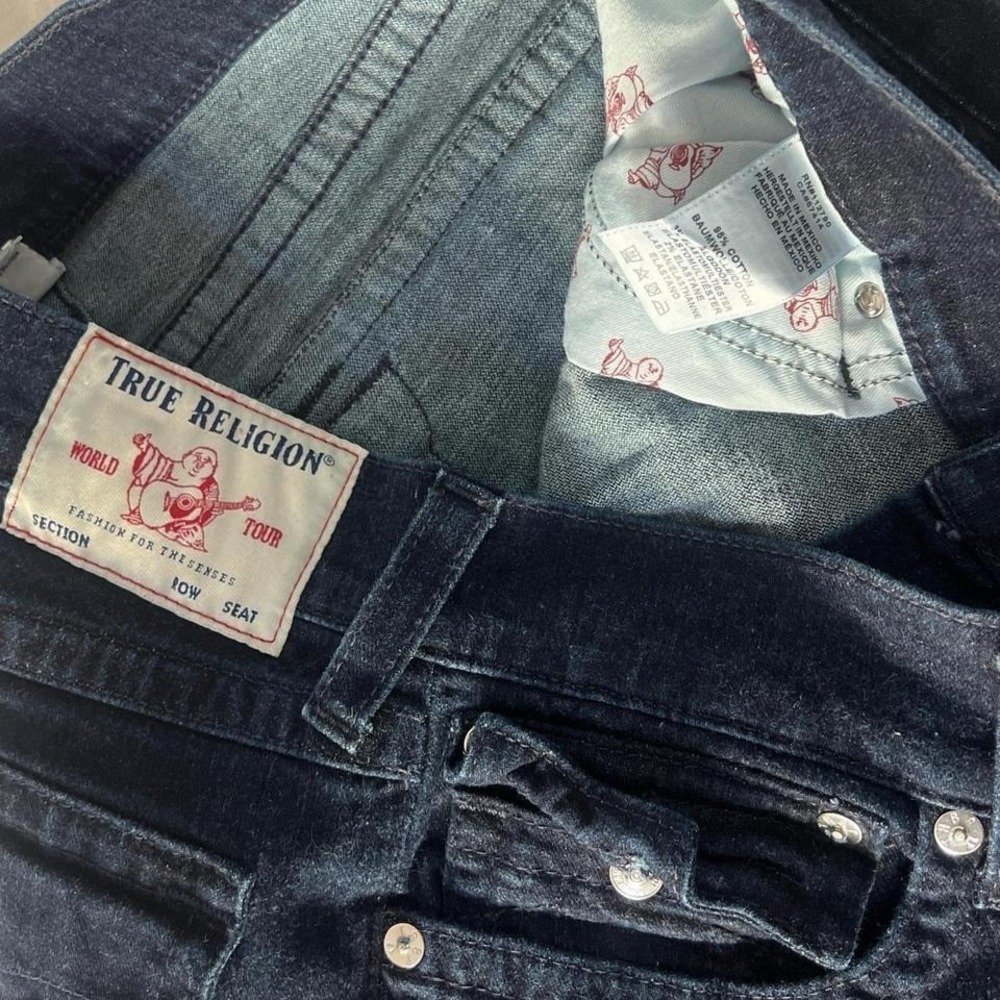 Vintage True Religion skinny jeans size 36 grunge punk y2k Streetwear festivals - Picture 6 of 6